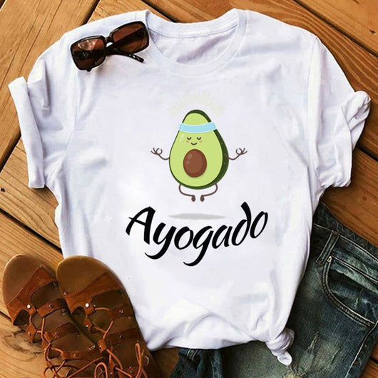 Camiseta Estampado Aguacate para Mujer - Manga Corta Básica - Image 28