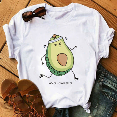 Camiseta Estampado Aguacate para Mujer - Manga Corta Básica - Image 23