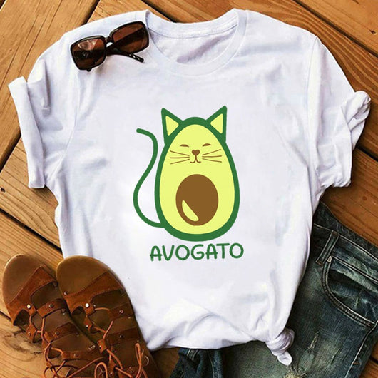 Camiseta Estampado Aguacate para Mujer - Manga Corta Básica - Image 32