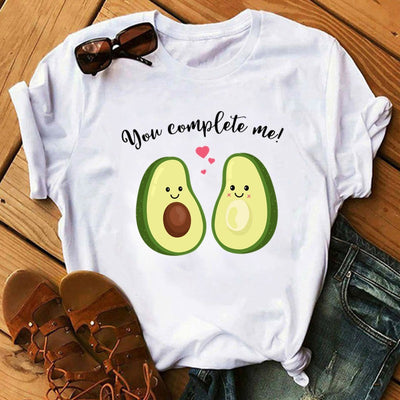 Camiseta Estampado Aguacate para Mujer - Manga Corta Básica - Image 30