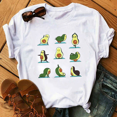 Camiseta Estampado Aguacate para Mujer - Manga Corta Básica - Image 33