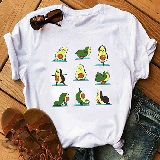 Camiseta Estampado Aguacate para Mujer - Manga Corta Básica - Image 33