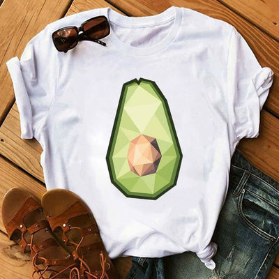 Camiseta Estampado Aguacate para Mujer - Manga Corta Básica - Image 34