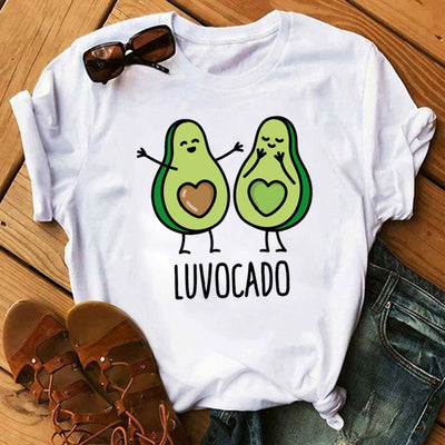 Camiseta Estampado Aguacate para Mujer - Manga Corta Básica - Image 38