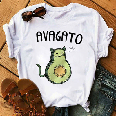 Camiseta Estampado Aguacate para Mujer - Manga Corta Básica - Image 39