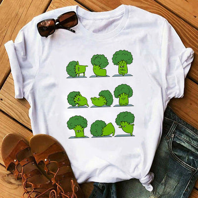 Camiseta Estampado Aguacate para Mujer - Manga Corta Básica - Image 14