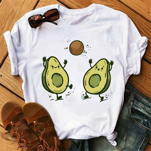 Camiseta Estampado Aguacate para Mujer - Manga Corta Básica - Image 7