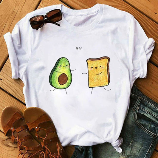Camiseta Estampado Aguacate para Mujer - Manga Corta Básica - Image 9
