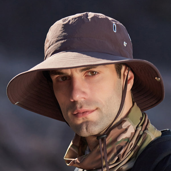 Sombrero Pescador de Ala Ancha Transpirable para Hombre - Protección Solar Viajes y Actividades Outdoor