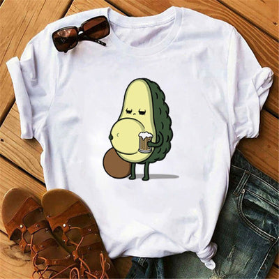 Camiseta Estampado Aguacate para Mujer - Manga Corta Básica - Image 11
