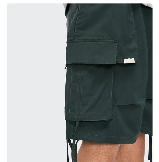 Shorts Casuales Sueltos con Pliegues y Múltiples Bolsillos para Hombre - Image 13