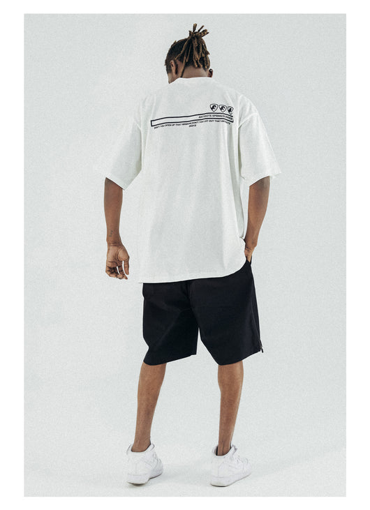 Playera Suelta Blanca con Estampado Tide - Cómoda para Verano - Image 9