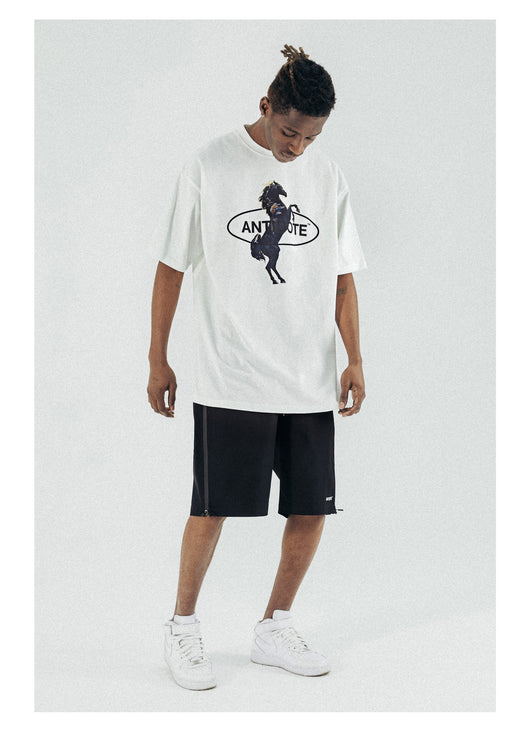 Playera Suelta Blanca con Estampado Tide - Cómoda para Verano - Image 15