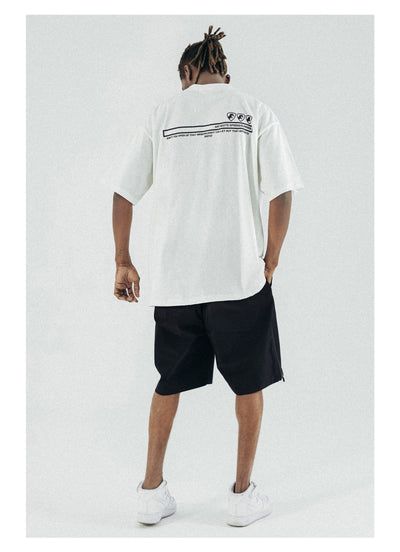Playera Suelta Blanca con Estampado Tide - Cómoda para Verano - Image 4