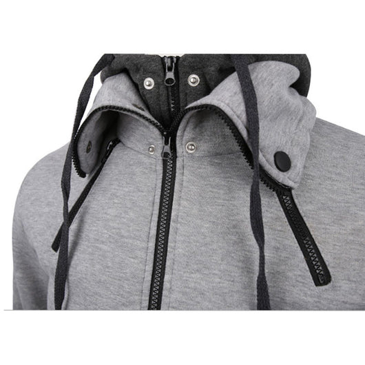 Sudadera con Doble Cierre y Capucha - Chaqueta Cardigan Deportiva Casual para Hombre - Image 12