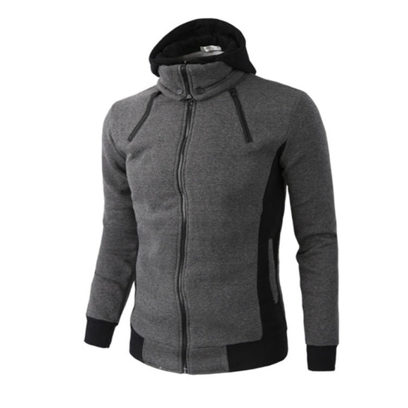Sudadera con Doble Cierre y Capucha - Chaqueta Cardigan Deportiva Casual para Hombre