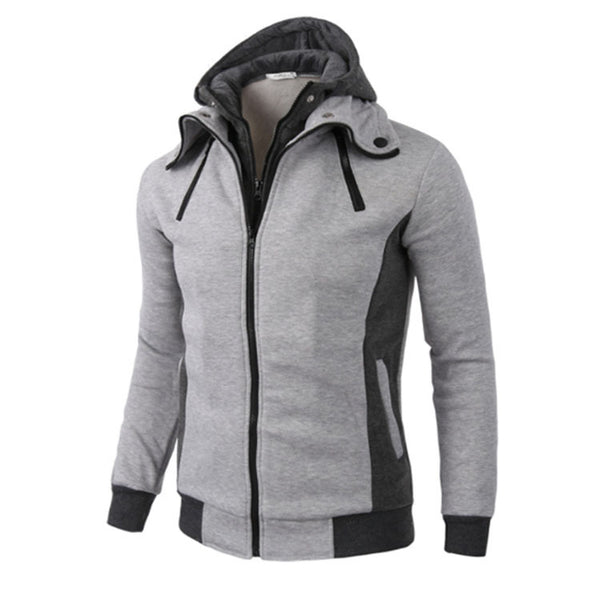 Sudadera con Doble Cierre y Capucha - Chaqueta Cardigan Deportiva Casual para Hombre