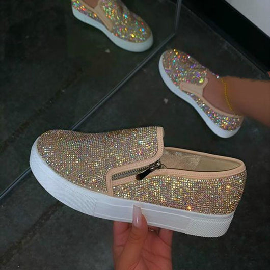 Zapatos Casuales Cómodos con Strass - Diseño sin Cordones Talla Grande - Image 11