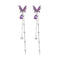 Aretes de Plata S925 Perla Mariposa Dos Usos con Borla - Diseño Elegante Tendencia