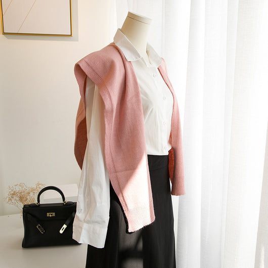 Camisa de Hombro Anudado en Color Sólido - Image 8