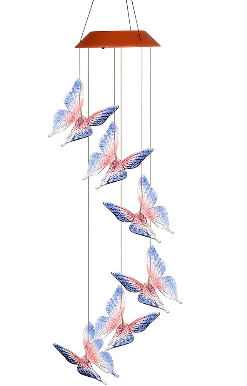 Lámpara Solar Mariposa LED Multicolor con Viento para Jardín - Image 4