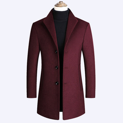 Abrigo de Lana para Hombre Otoño Invierno Talla Grande - Image 4