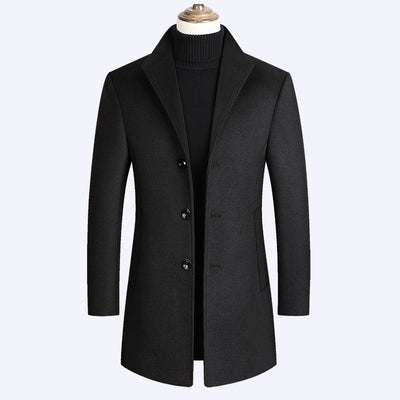 Abrigo de Lana para Hombre Otoño Invierno Talla Grande - Image 3