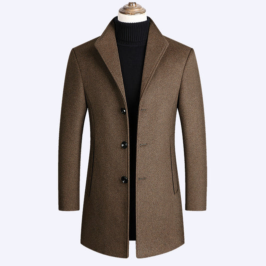 Abrigo de Lana para Hombre Otoño Invierno Talla Grande