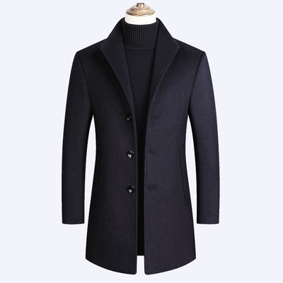 Abrigo de Lana para Hombre Otoño Invierno Talla Grande - Image 5