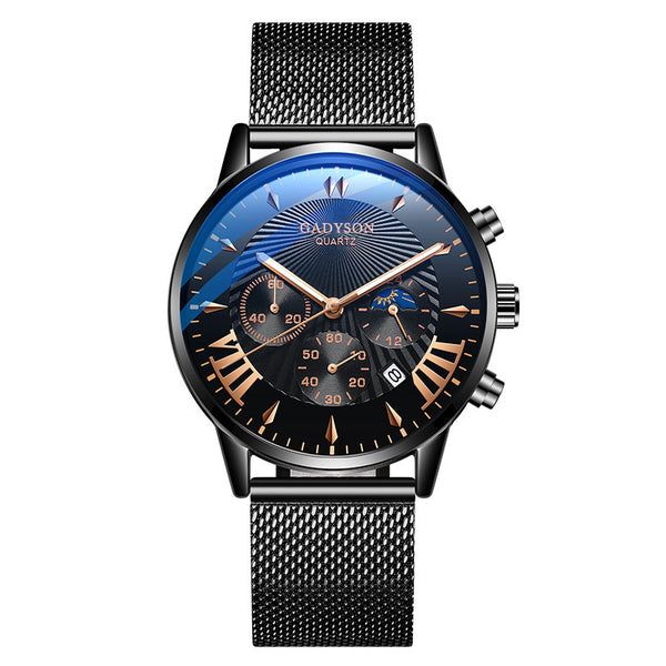 Reloj de Cuarzo Tres Ojos Luminoso - Estilo Coreano para Hombre