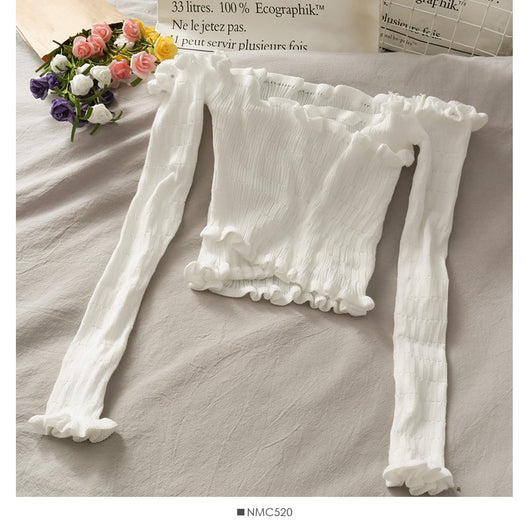 Blusa Asimétrica Coreana con Diseño Cruzado y Encaje - Suéter Base Elegante - Image 13