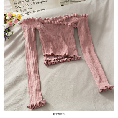 Blusa Asimétrica Coreana con Diseño Cruzado y Encaje - Suéter Base Elegante - Image 15