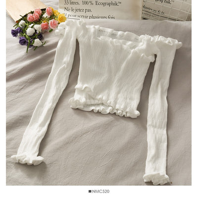 Blusa Asimétrica Coreana con Diseño Cruzado y Encaje - Suéter Base Elegante - Image 8