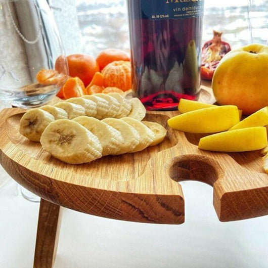 Mesa Plegable de Madera para Picnic con Soporte para Copas de Vino 2 en 1 - Image 17