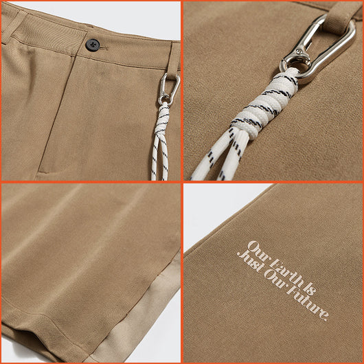 Shorts Deportivos Holgados con Estampado de Letras y Cordón Ajustable - Image 4
