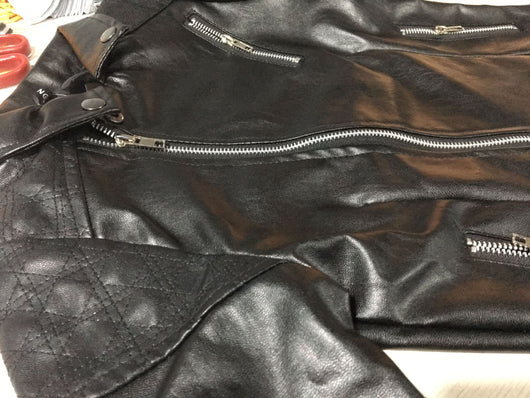 Chaqueta de Cuero PU para Niños - Abrigo Motociclista Otoño Unisex - Image 9
