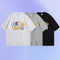 Camiseta Suelta de Manga Corta con Letras en Relieve 3D - Estilo Urbano para Hombre