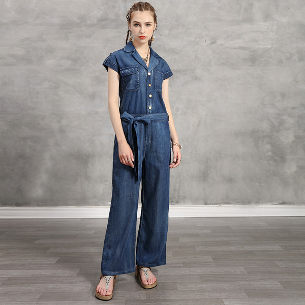 Jeans Anchos Oversized para Mujer con Bordado Vintage