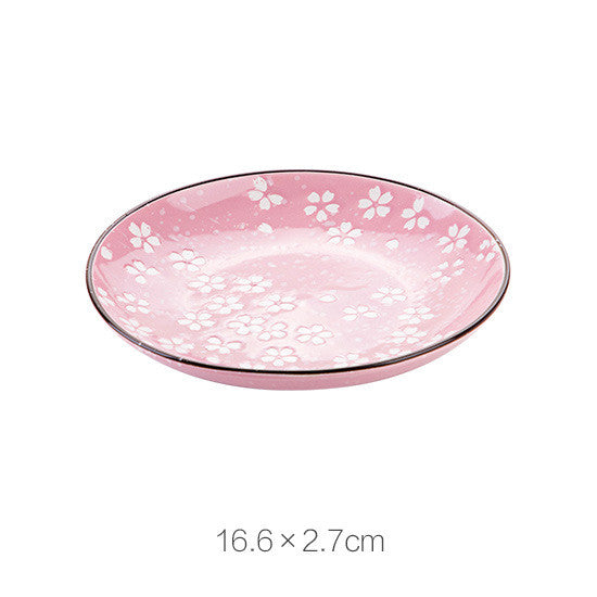 Plato de Cerámica Flor de Cerezo - Vajilla Multiuso para Cena, Postre y Sushi - Image 4