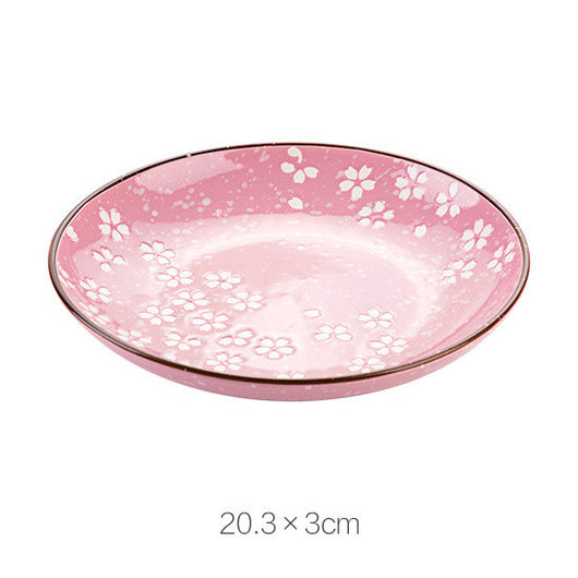 Plato de Cerámica Flor de Cerezo - Vajilla Multiuso para Cena, Postre y Sushi - Image 5