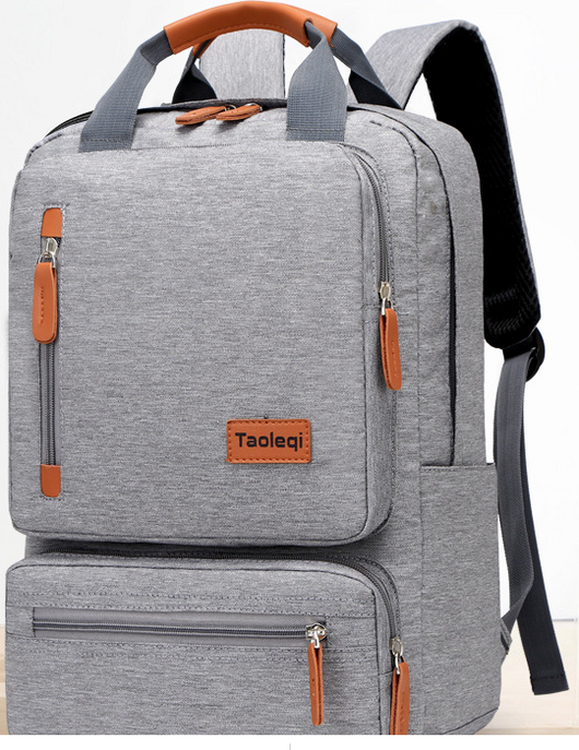 Mochila Ejecutiva Antirrobo para Laptop 15.6" - Diseño Moderno Gris Azul - Image 10