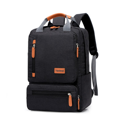 Mochila Ejecutiva Antirrobo para Laptop 15.6" - Diseño Moderno Gris Azul - Image 6