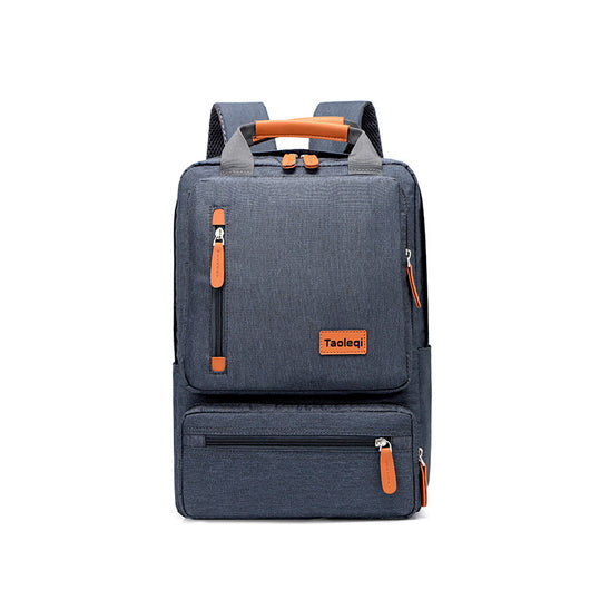 Mochila Ejecutiva Antirrobo para Laptop 15.6" - Diseño Moderno Gris Azul - Image 4