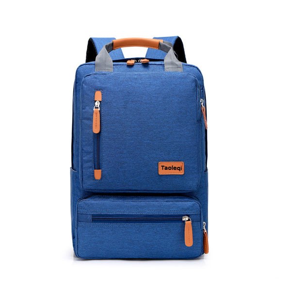Mochila Ejecutiva Antirrobo para Laptop 15.6" - Diseño Moderno Gris Azul