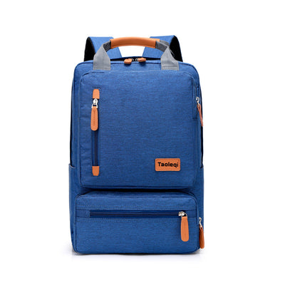 Mochila Ejecutiva Antirrobo para Laptop 15.6" - Diseño Moderno Gris Azul - Image 2