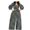 Jumpsuit Étnico de Algodón con Estampado Wax Africano para Mujer