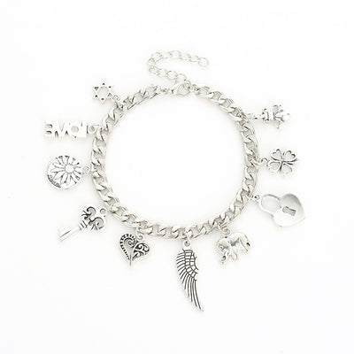 Pulsera Colgante Elefante Trébol de Cuatro Hojas - Image 2