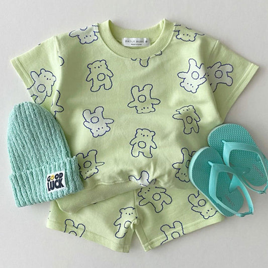 Traje Corto de Osito Adorable para Niños