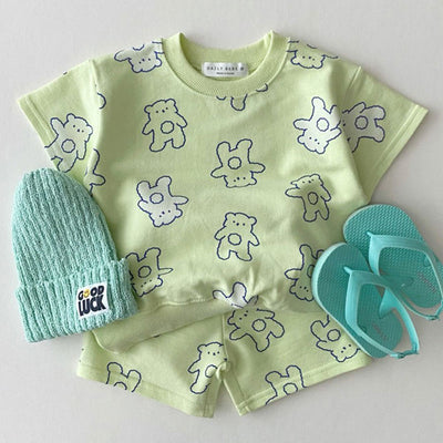 Traje Corto de Osito Adorable para Niños