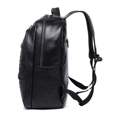 Mochila de Cuero para Hombre con Patrón Casual - Image 5